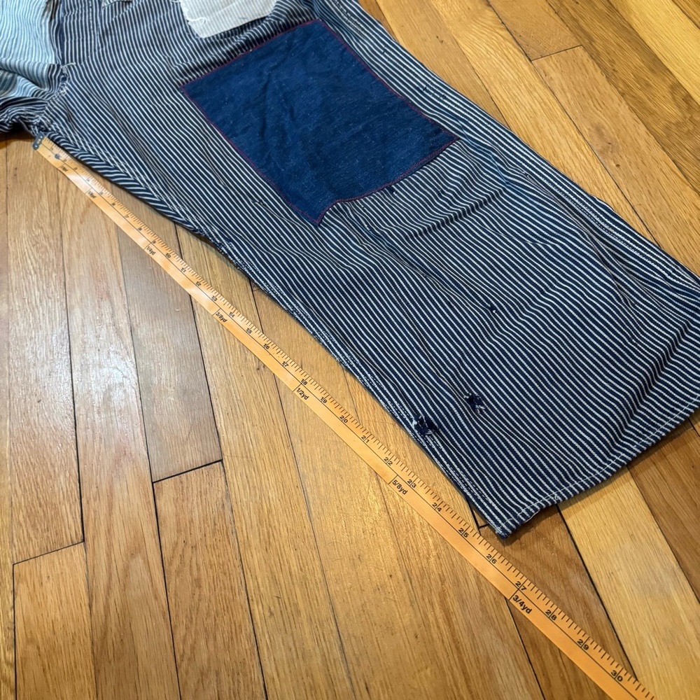 Vintage Key Distressed Patchwork Overalls - image 7